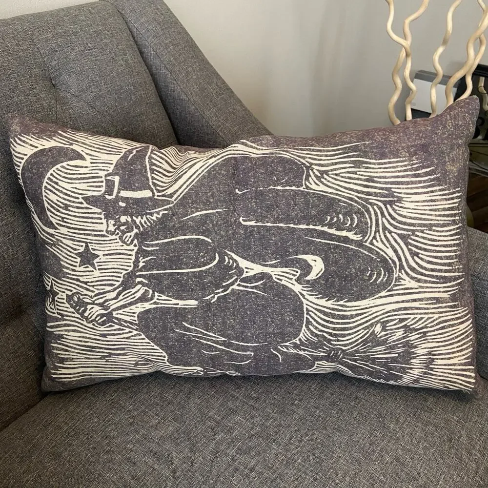 Pottery Barn Halloween Witch Double Sided Throw Pillow 16